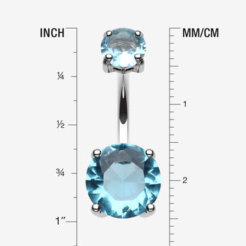 Detail View 1 of Brilliant Gem Sparkle Belly Ring-Aqua